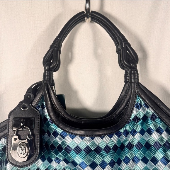 NWT Lockheart Sky’s The Limit Blue Green Woven Shoulder Bag